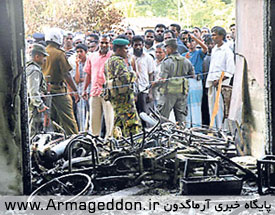 پرتاب بمب آتش‌زا به مسجد مسلمانان در سریلانکا