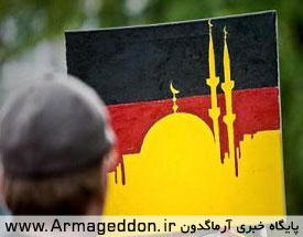 جوان هتاک کاریکاتورهای موهن را بر دیوار مساجدی در آلمان ترسیم کرد