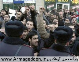 تظاهرات مردم جمهوری آذربایجان در اعتراض به ممنوعیت حجاب در باکو