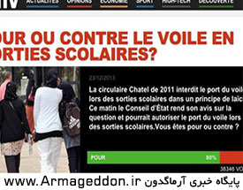 حذف نتایج نظرسنجی درباره حجاب از وب‌سایت تلویزیون فرانسوی