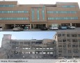 بیمارستان الکندی در ادلب، در سالهای ۲۰۱۲ و ۲۰۱۳ al-Kindi hospital, Aleppo. Above in 2012 and below in 2013. Photograph: Getty