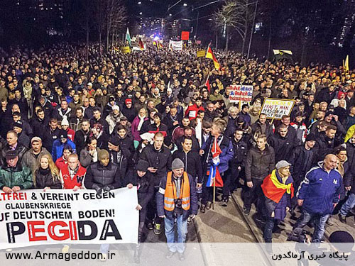 تظاهرات مخالفان و موافقان اسلامی شدن آلمان 