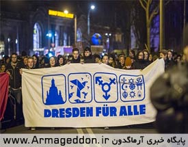 تظاهرات مخالفان و موافقان اسلامی شدن آلمان +تصاویر
