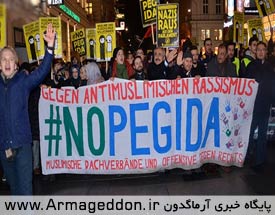 تظاهرات علیه جنبش ضد اسلامی پگیدا در اتریش + تصاویر