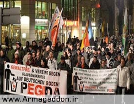 تظاهرات هواداران جنبش ضد اسلامی پگیدا در آلمان