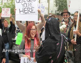 راهپیمایی شهروندان ایالت تگزاس در حمایت از مسلمانان
