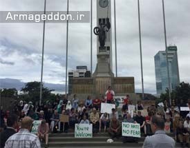 تظاهرات مردم نیوزیلند در حمایت از مهاجران مسلمان