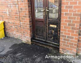 آتش زدن درب مسجدی در شهر منچستر