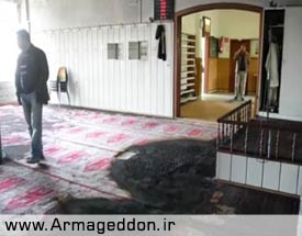 به آتش کشیدن مسجدی در شهر ویتن آلمان + تصاویر