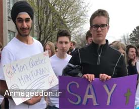 تظاهرات مردم کانادا علیه قانون اجباری ضدحجاب