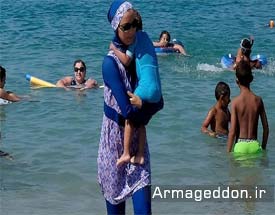 جریمه زنان معترض به ممنوعیت لباس شنای اسلامی در فرانسه